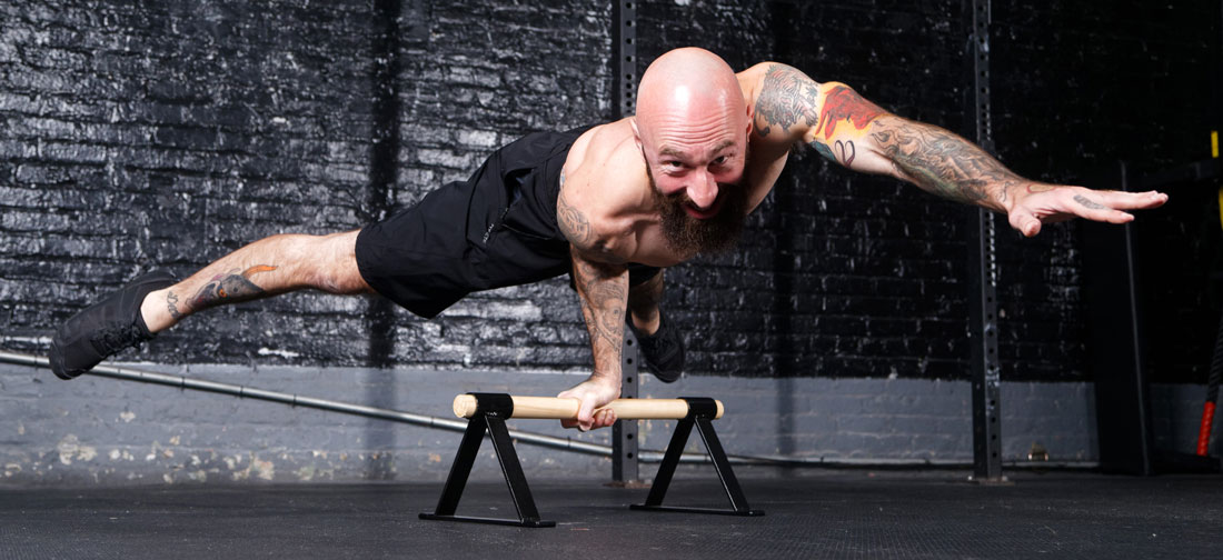 Al Kavadlo Next Level Strength One Arm Elbow Leveron Parallettes