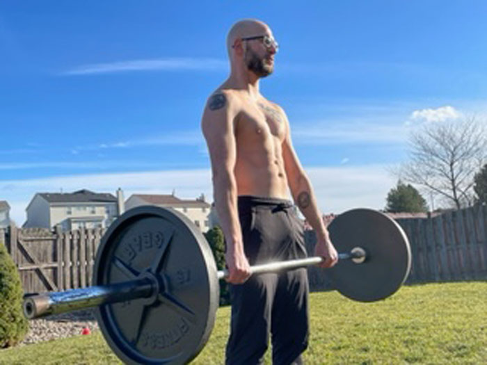 Ben Johnson Barbell Deadlift Outdoors