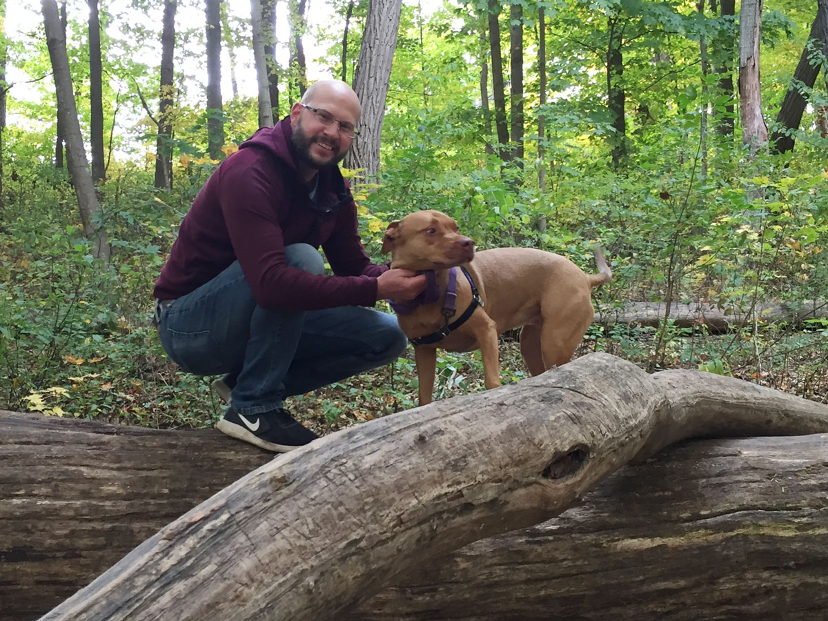 BenJohnson and dog Outdoors