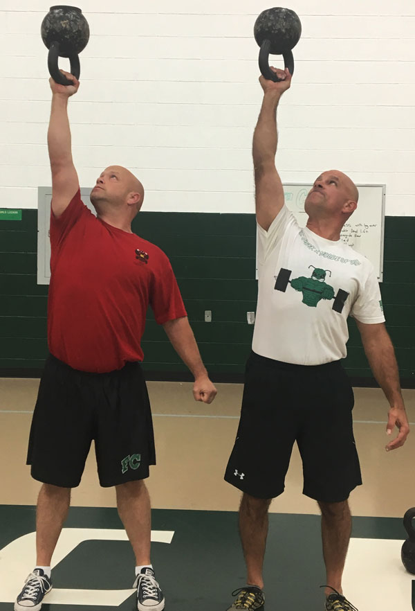 Chris Mackey And Ivan Bottom up Kettlebell Press