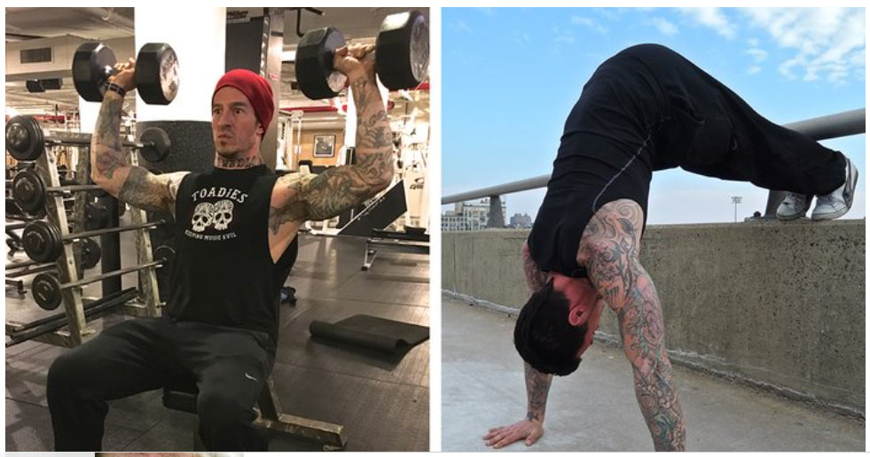 Danny Kavadlo Dumbbell Presses Pike pushups 3