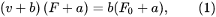 Hills Equation: (v + b) (F + a) = b(F0 +a),    (1)