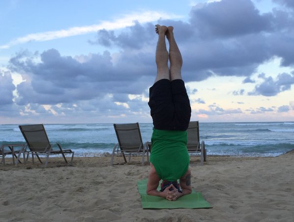 Isaac Hoffman Beach Headstand