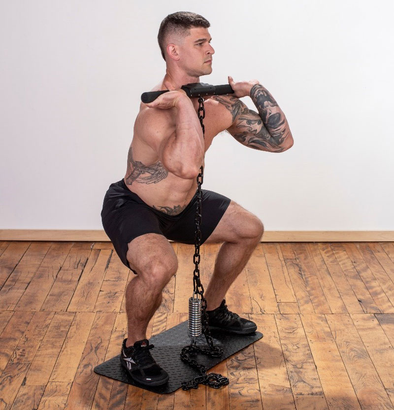 Isochain front squat