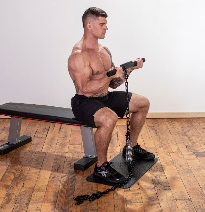 Isochain seated curl