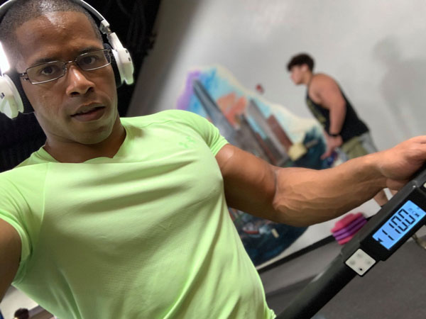 Chrys Johnson with the Isochain At The Gym