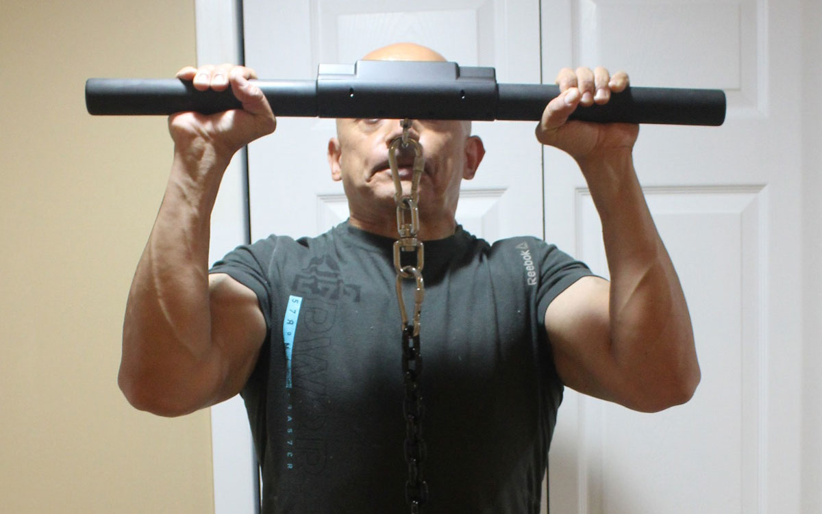 John D'Ambrosio Isochain Overhead Press Isometric Strength Training