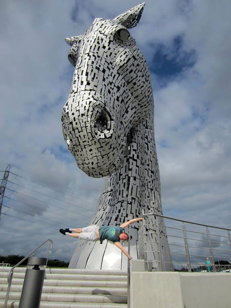 Kirsty Grosart Flag At Kelpies