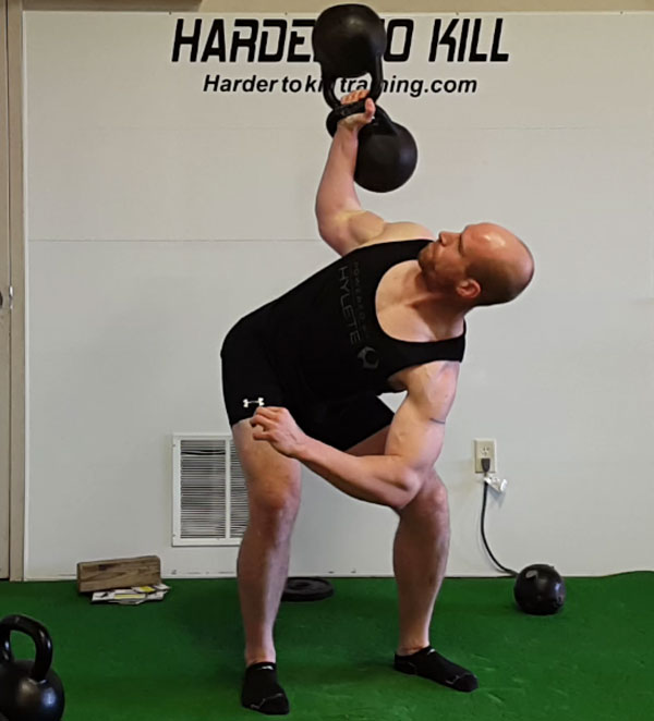 Levi Markwardt Kettlebell Bent Press