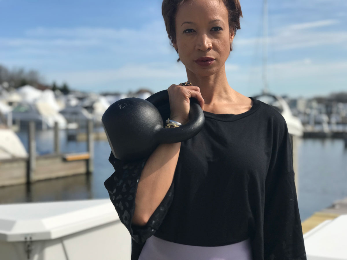 Mackenzie Phillips With Kettlebell