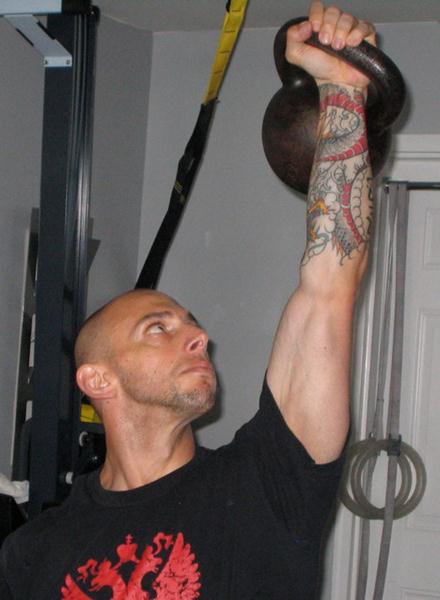 Keith Veri Kettlebell Overhead Press at Gym