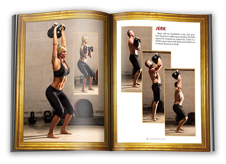 Inside pages of Master The Kettlebell: the kettlebell jerk