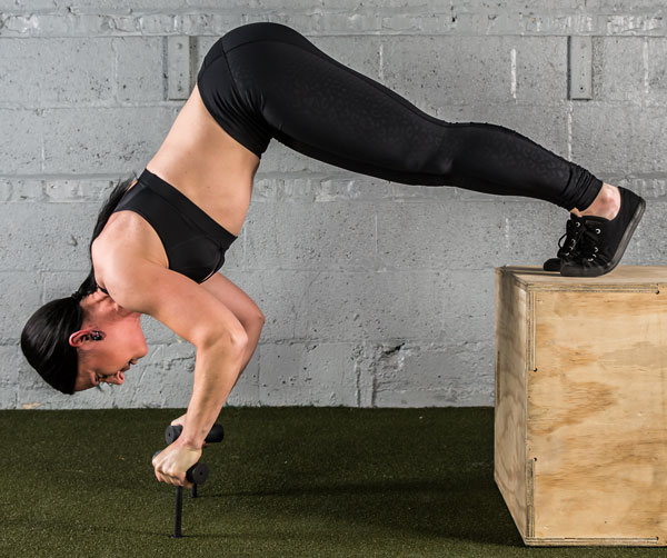 Neuro-Grip Feet Raised Pike Push Up