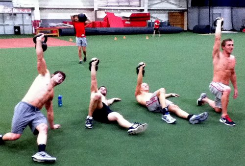 Ohio State Mens Swimming Team Kettlebell GetUps