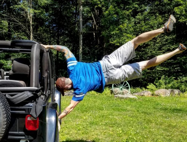 Steve Opalenik Jeep Human Flag