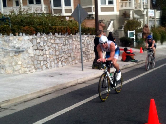 Triathlete Jeremy Devich Cycling