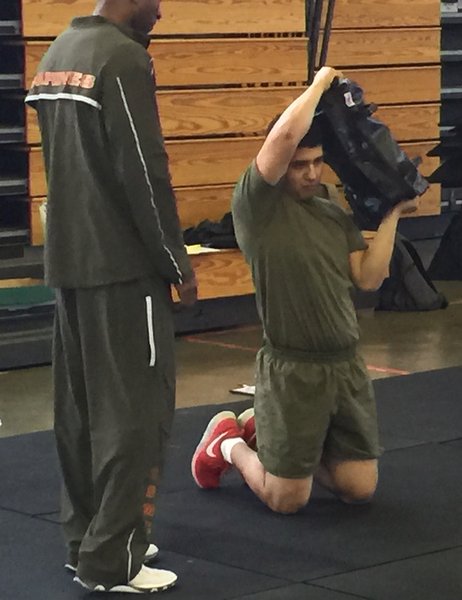 Ultimate Sandbag kneeling halo tactical fitness