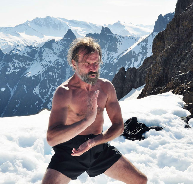 Wim Hof Tai Chi in snow