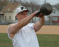 Chiropractor Glenn Hyman demonstrates Kettlebell Strength Training Practice