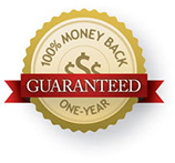 One-Year, 100% Money Back Guarantee