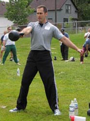 Kettlebell Success: Chiropractor Dr. Kevin Cooper demonstrates strength training routine with Russian kettlebells
