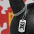 RKC Dog Tag, Medium displayed on kettlebell